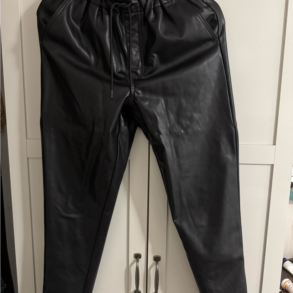 Abercrombie & Fitch Black Leather Pants